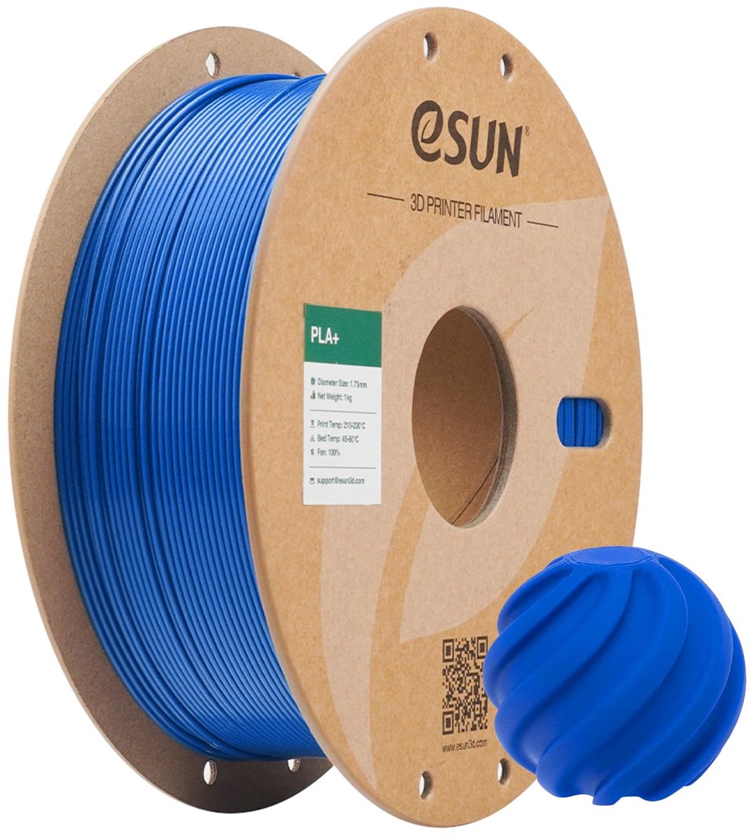 eSUN PLA+ Filament 1.75mm, 3D Printer Filament PLA Plus 1kg Blauw - ShopVlot