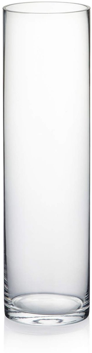 Elzusha - Heldere Cylinder Vaas van Glas, 35,5 cm Hoog