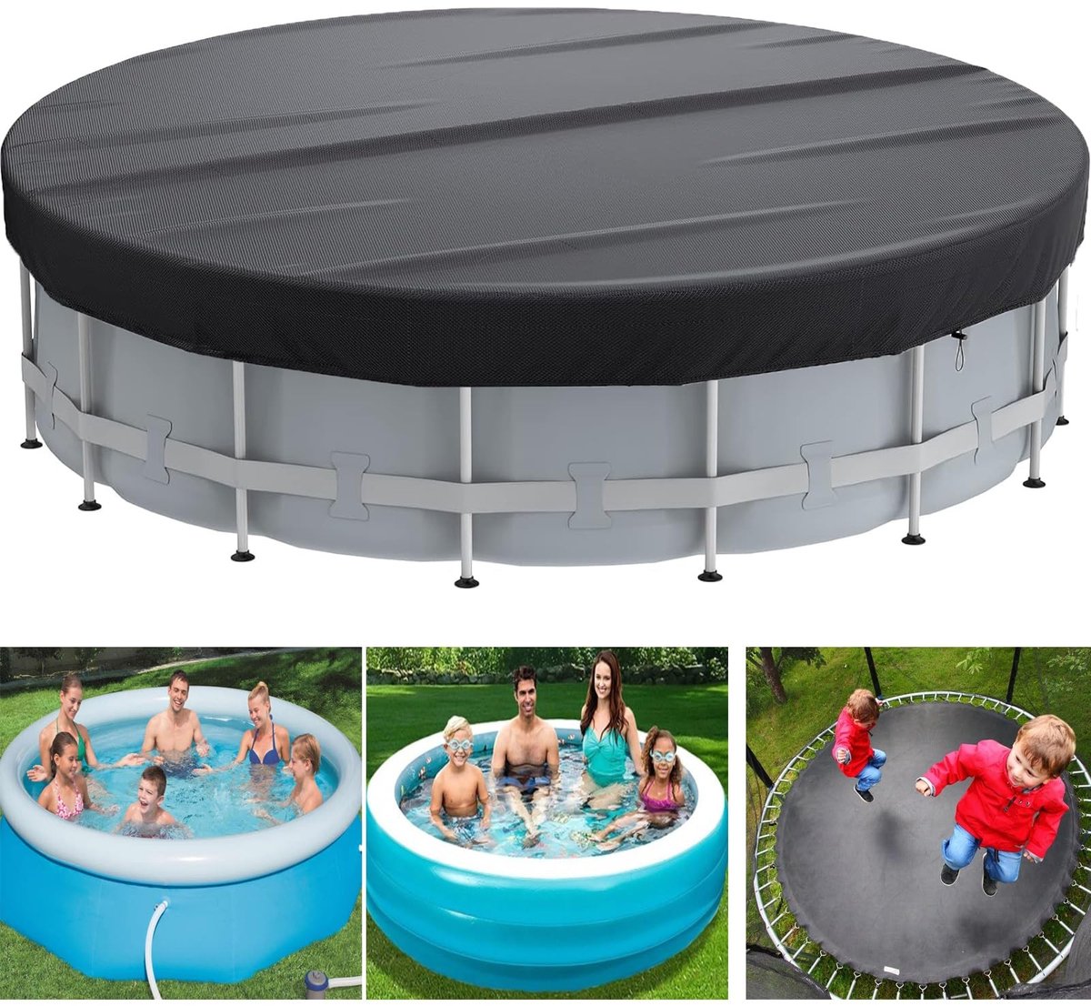 Elzusha - Rond Waterdicht Tarpaulin voor Zwembad, 427 cm