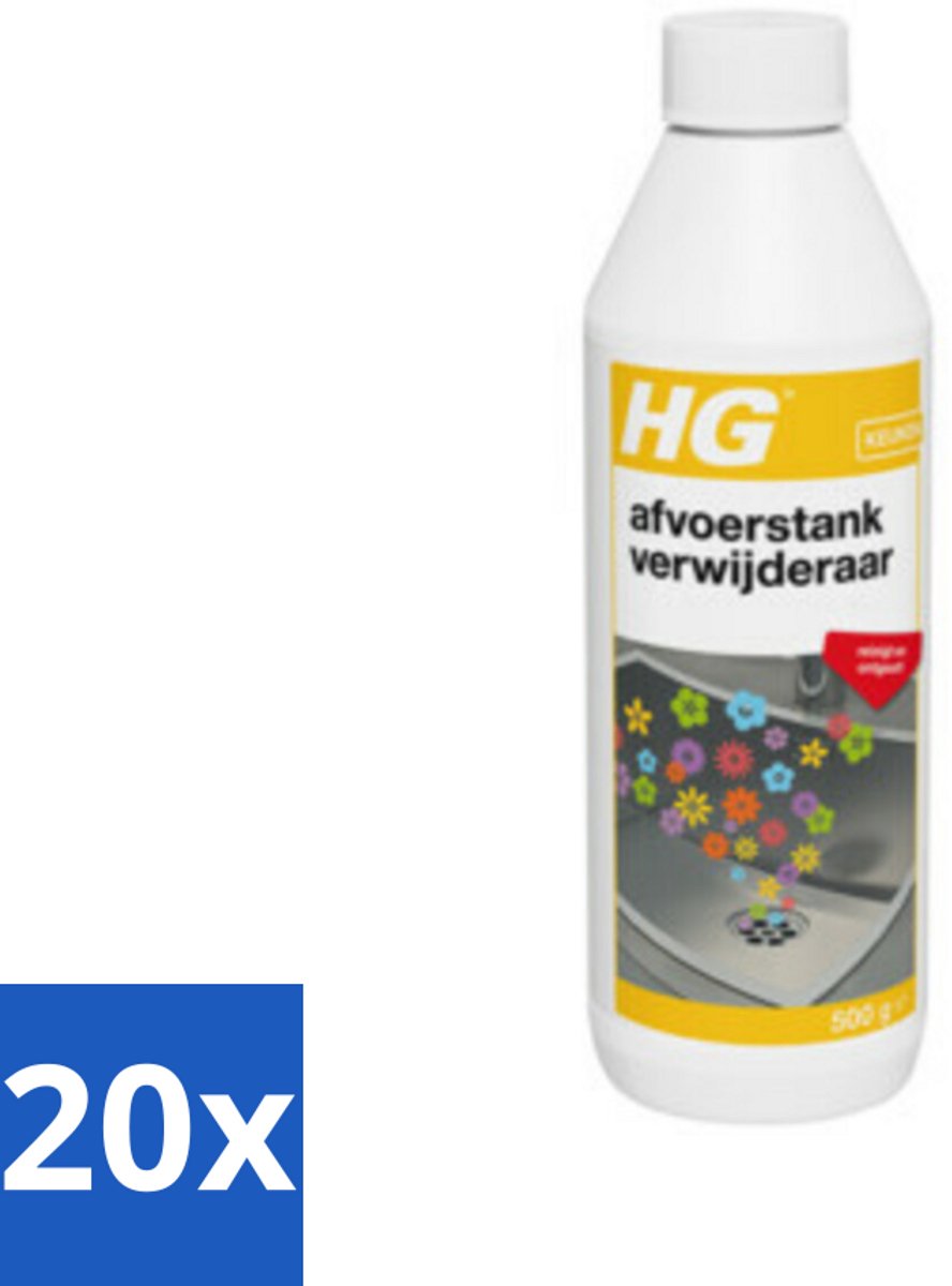 20 x HG Afvoerstank Verwijderaar 500 gr - Afvoerstankverwijderaar - Afvoer Reinigen - Afvoer Geur - Afvoer Ontgeurt - Afvoer Vervuiling