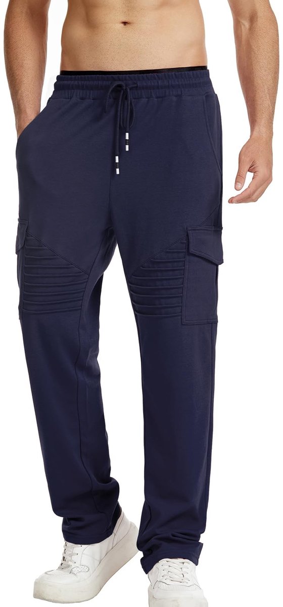 Elzusha - Heren Joggingbroek - Lichtgewicht met Pockets - Blauw