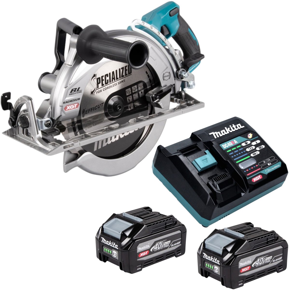 Makita RS 002 GZ accu-cirkelzaag 40 V max. 260 mm borstelloos solo - zonder accu, zonder oplader