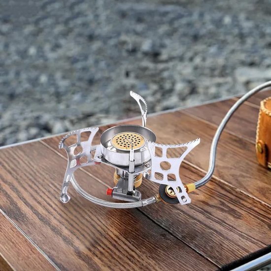 Draagbaar Gasfornuis Voor Op De Camping, Gas Winddichte Opklapbare Kachel, Mini Opvouwbare Kookbrander Voor Backpackers, Ideaal Voor Kamperen. — afbeelding 4