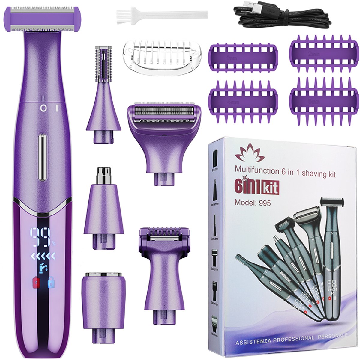 5-in-1 Haar Trimmer voor Vrouwen: Nauwkeurige & Zachte Verzorging
