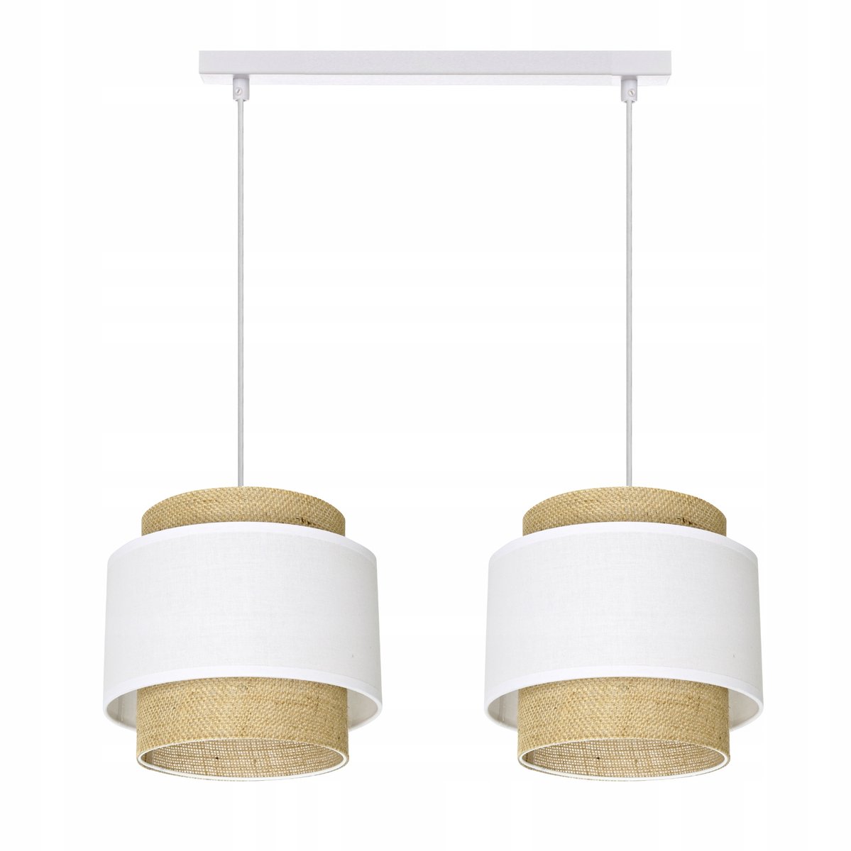 Jutten Hanglamp Boho Stijl - E27 Fitting - Naturel & Wit
