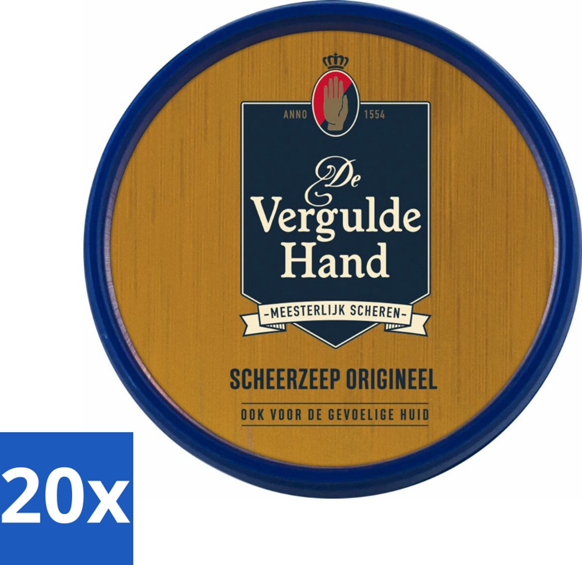 20 x Vergulde Hand Scheerzeeptablet 75 gr - Scheerzeeptablet - Scheerzeep - Scheren - Schuim - Baardharen