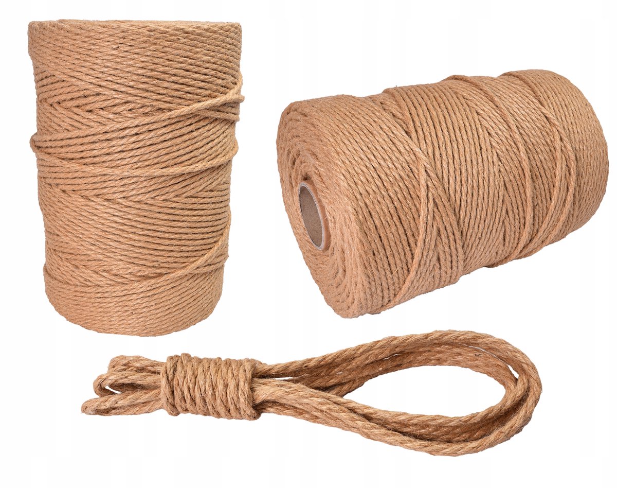 Jutekouw 6mm - 200m: Sterk Decoratief Touw voor Kattenkrabpaal & Meer