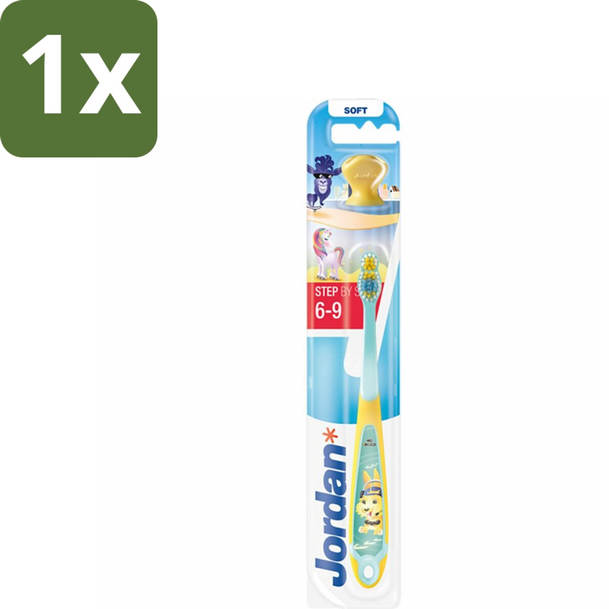 1 x Jordan Tandenborstel Step 3 (6-9 jaar) - Baby Tandenborstel - Kindertandenborstel - Tandenborstel 0-2 Jaar - Tandenborstel 6-9 Jaar - Tandenborstel Voor Kinderen