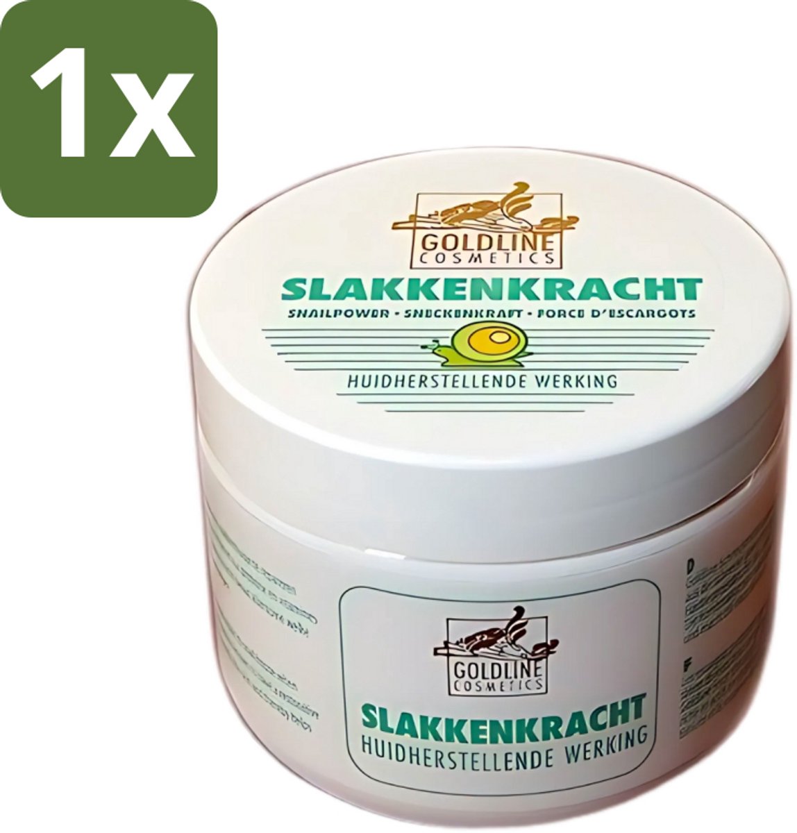 1 x Goldline - Bodycrème - Slakkenkracht - Huidverzorging - Verzachtend - 250 ml - Huidverzorging - Slakkenkracht - Bodycrème - Hydratatie - Huidherstel