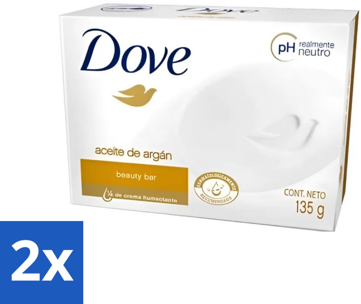 2 x Dove - Zeep - Arganolie - Verzorgend en hydraterend - 135 g - Zeep - Arganolie - Hydratatie - Huid Verzorging - Zachte Huid