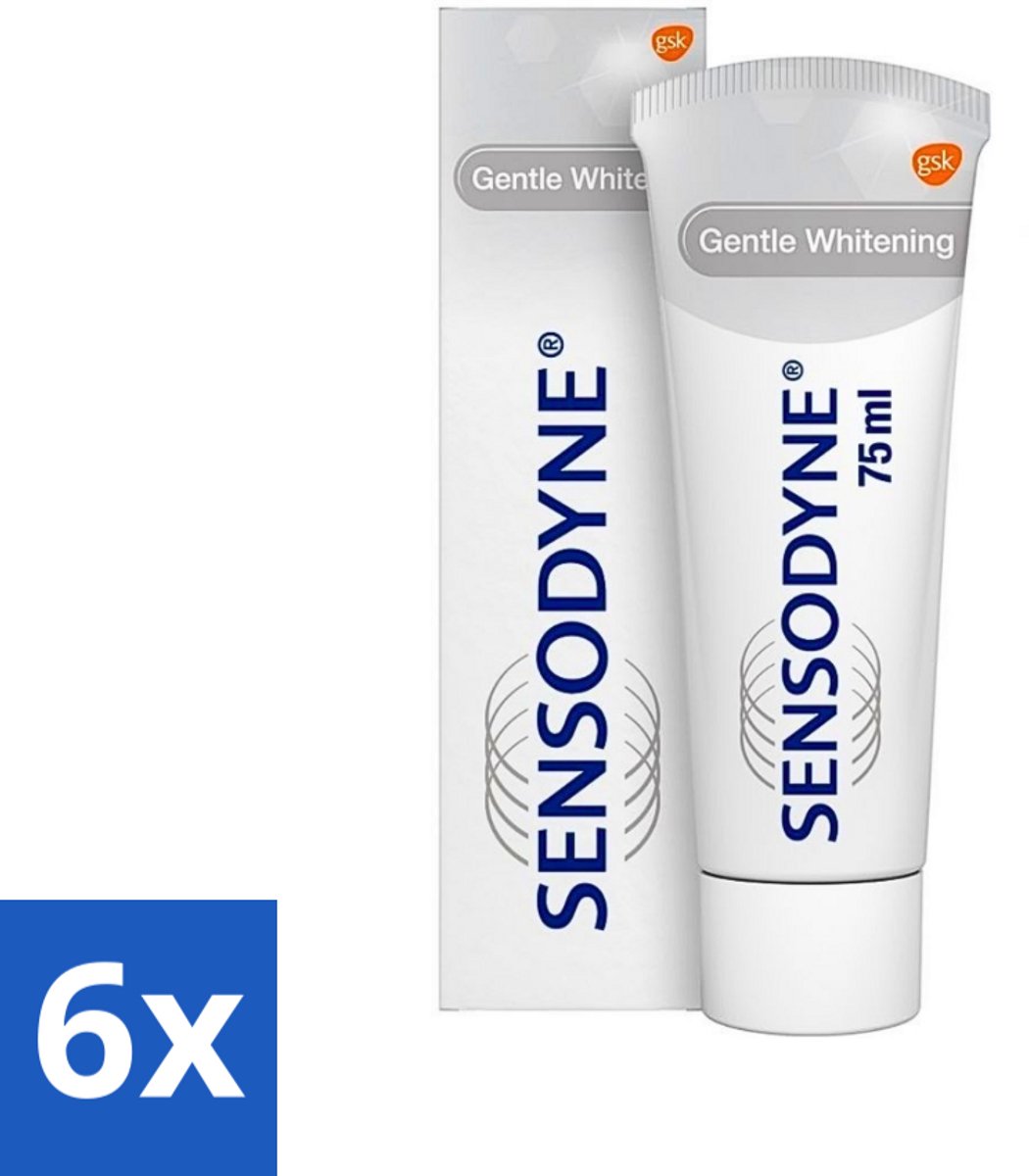 Sensodyne - Tandpasta - Gentle Whitening - Voor Gevoelige Tanden - 75 ml - Voordeelverpakking - 6 stuks