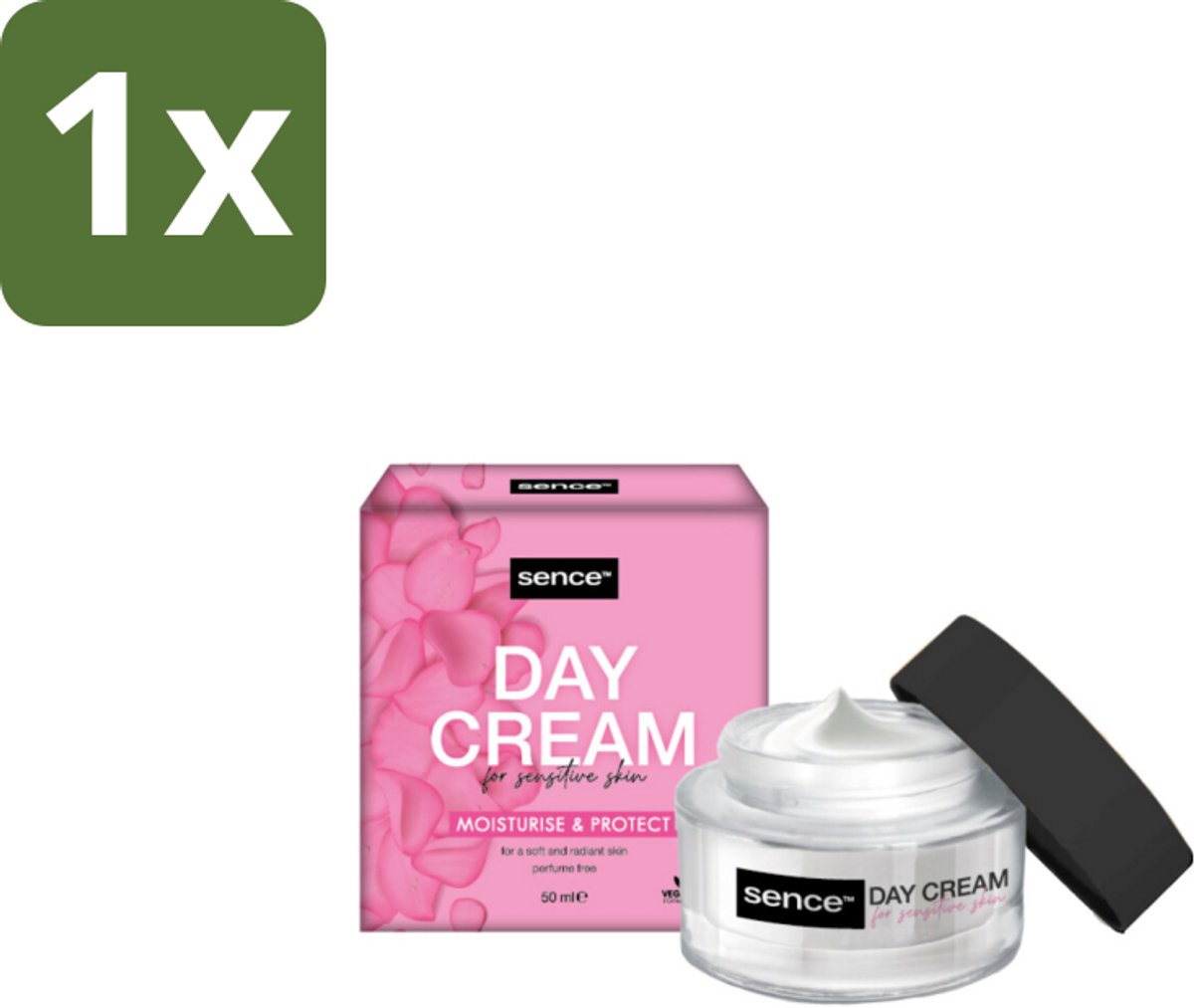 1 x Sence Dagcreme Voor Gevoelige Huid 50 ml - Gevoelige Huid Crème - Dagcrème - Verzorging - Hydraterende Crème - Huidbescherming