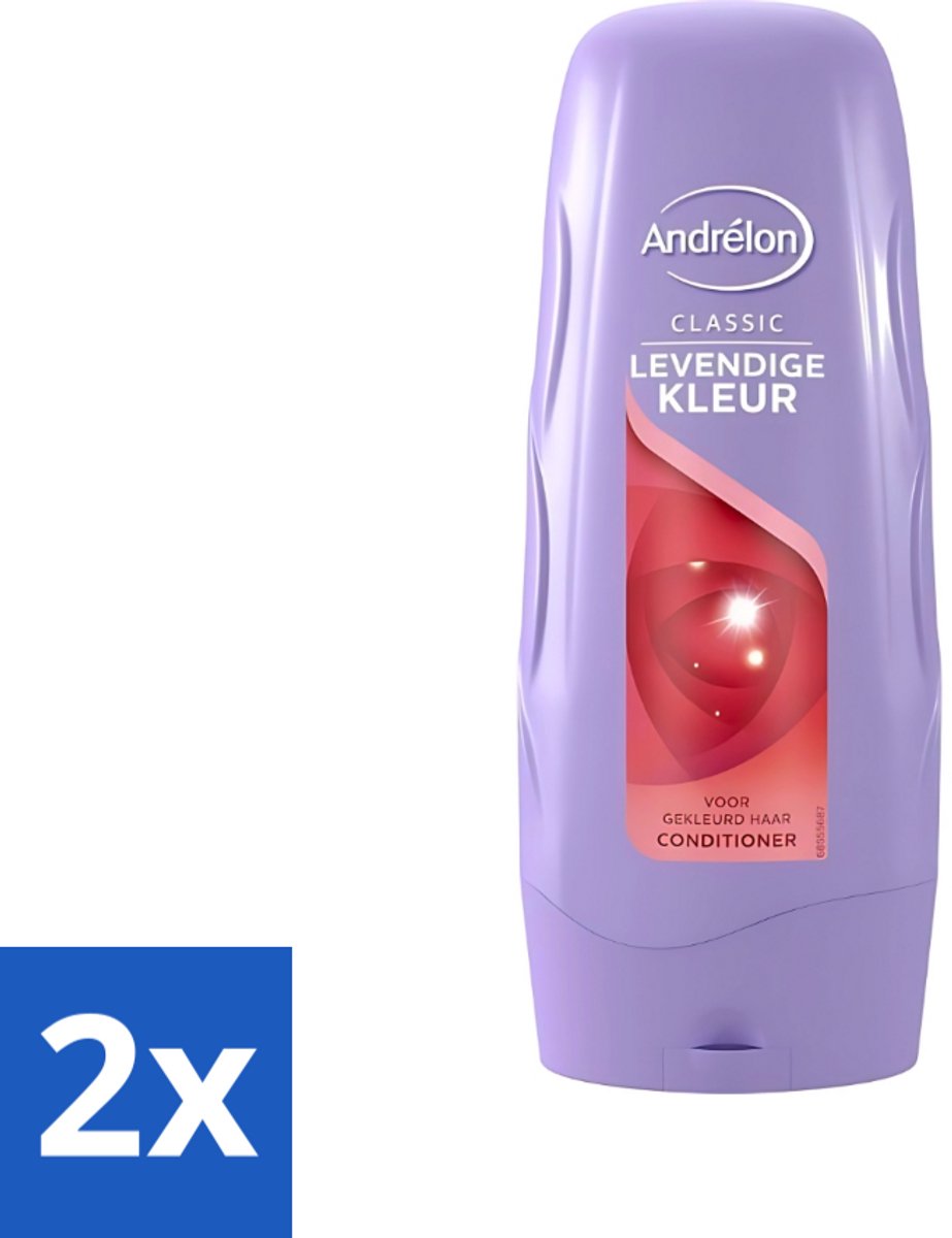 2 x Andrélon - Levendige Kleur - Conditioner - Kleurbehoud & Glans - 300 ml - Gekleurd Haar - Kleurbehoud - Glans - Haar Verzorging - Haar Verzorging Gekleurd Haar