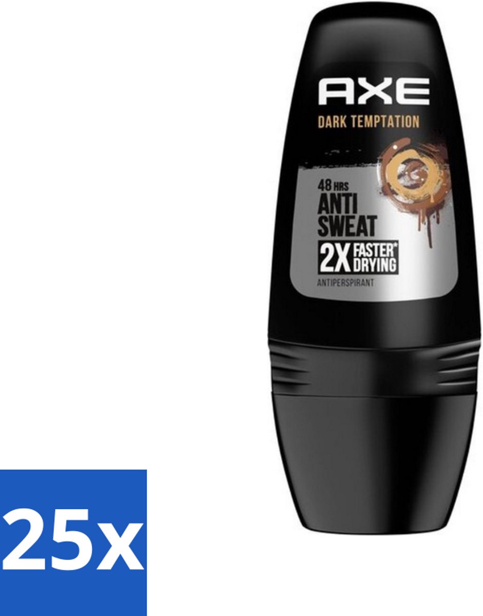 Axe - Deodorant Roller - 48hrs Anti Sweat - Dark Temptation - Anti-transpirant - 50 ml - Bulkverpakking - 25 stuks