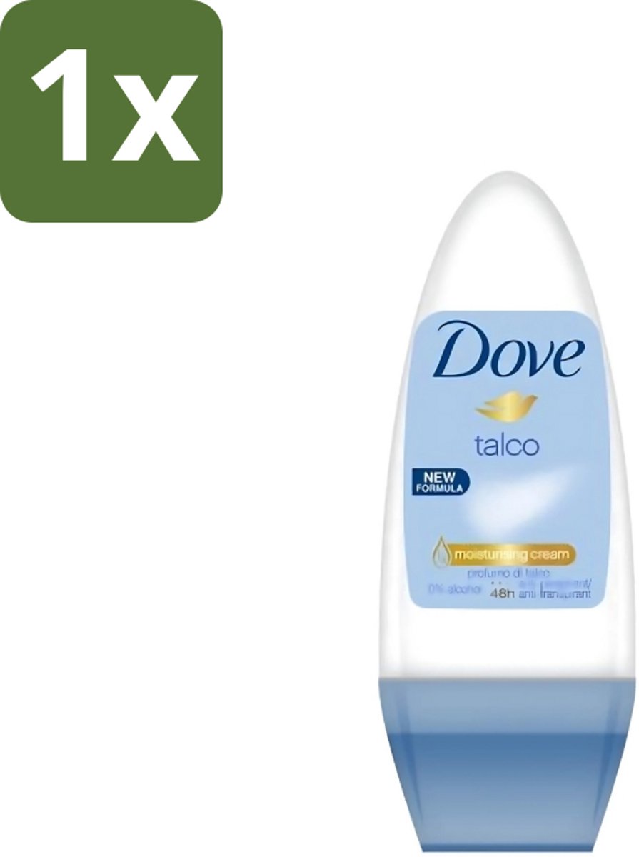 1 x Dove - Deodorant - Roll-on Talco - Subtiele en zachte geur - 50 ml - Dove Talco Roll-on - Talco Deodorant - Talco Roll-on - Talco Deodorant 50 Ml - Talco Roll-on 50 Ml