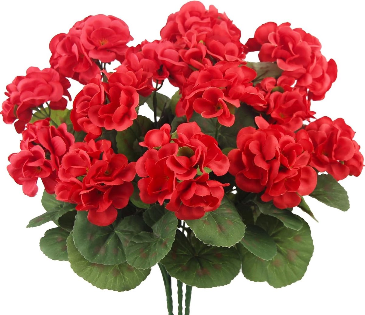 Elzusha - Set van 3 UV-bestendige Kunstgeraniums voor Binnen en Buiten