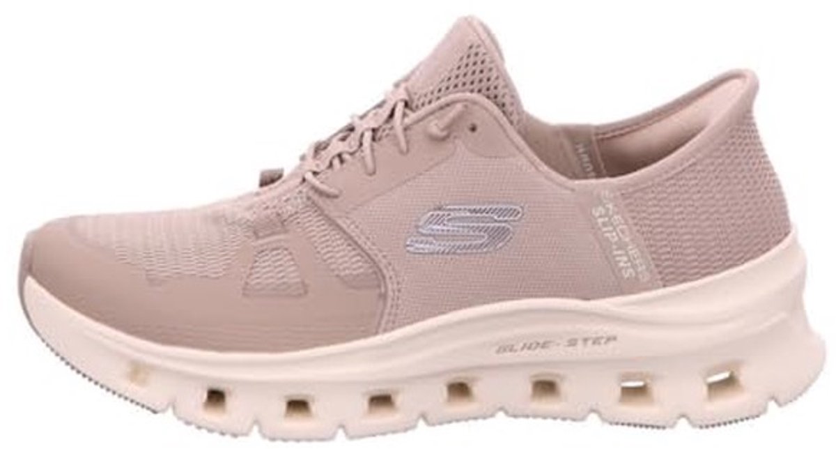 Elzusha - Dames Glide-step ProSneaker - Taupe Mesh met Air Cooled Memory Foam