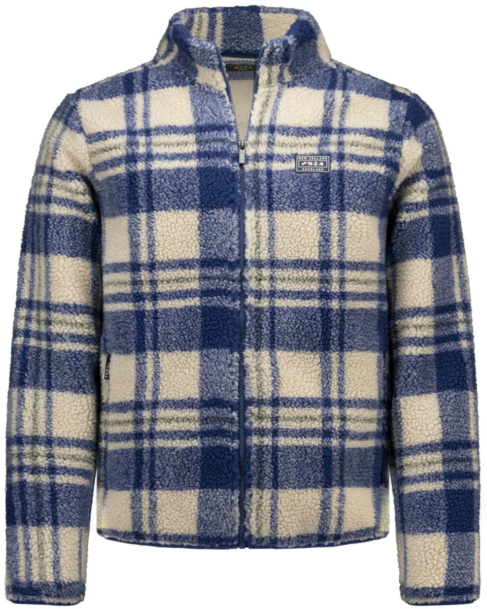 New Zealand Auckland Vest Sweat Cardigan 26hn370 2671 Ink Blue Mannen Maat - XL