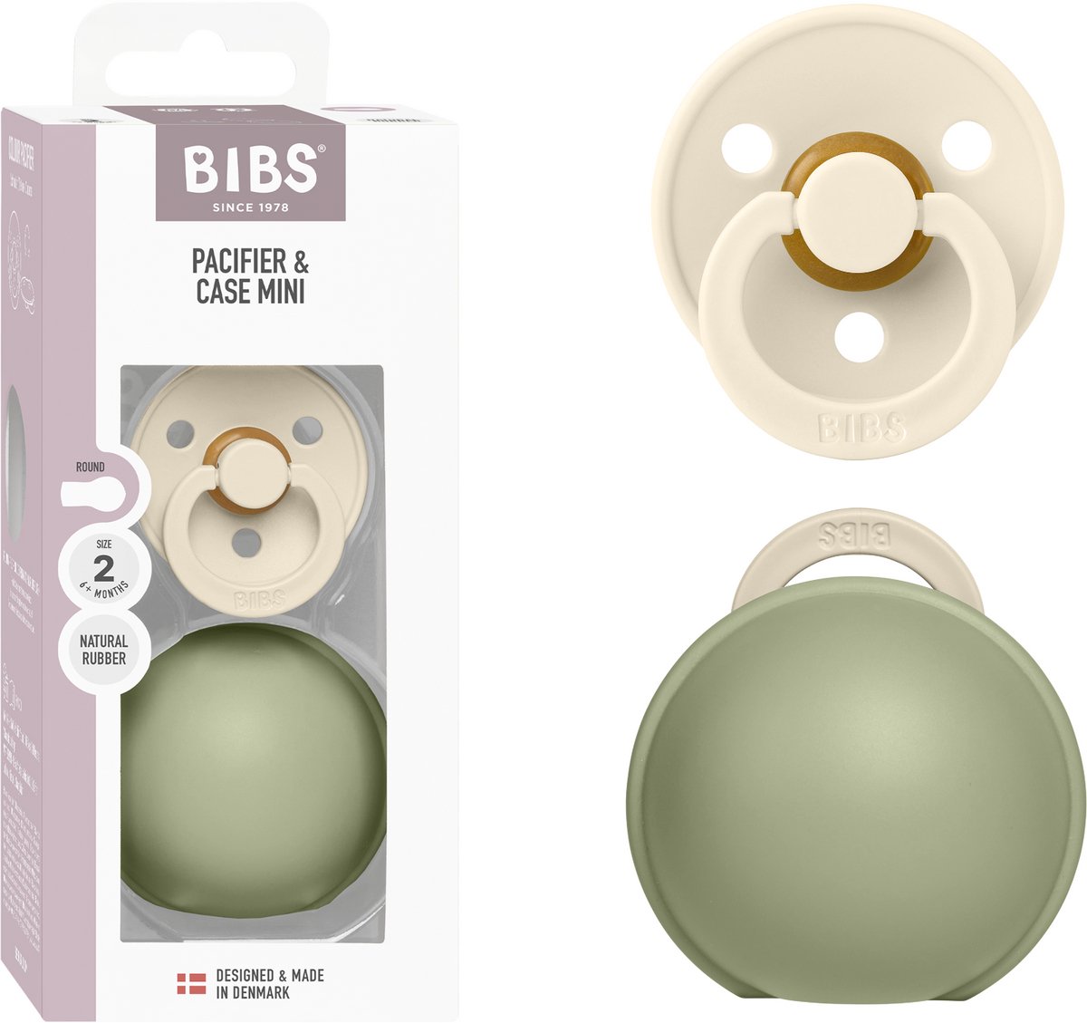 BIBS Mini speendoosje + Colour fopspeen - 2-delige set - compact & reisvriendelijk