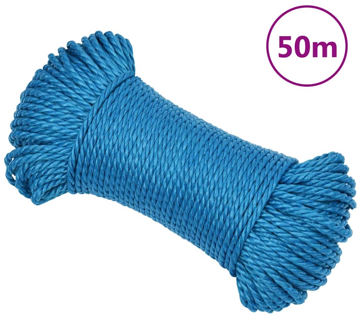 vidaXL - Werktouw - 6 - mm - 50 - m - polypropeen - blauw
