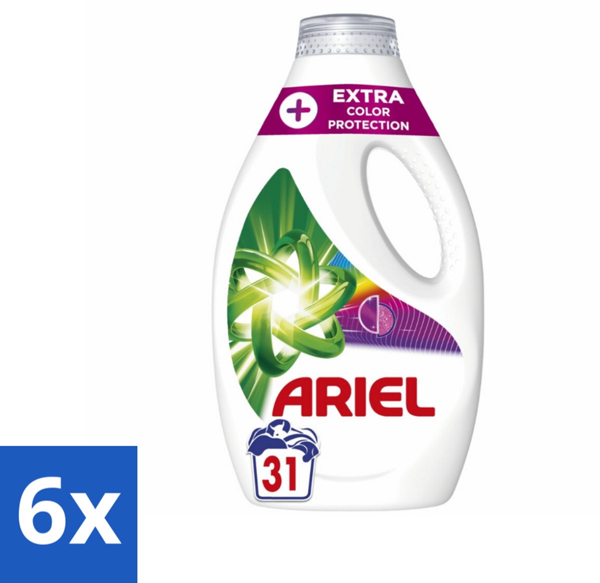 6 x Ariel Original - Extra Kleurbescherming - Vloeibaar Wasmiddel - Gekleurde Was - 31 Wasbeurten - Wasmiddel - Gekleurde Was - Kleurbescherming - Vloeibaar Wasmiddel - Ariel