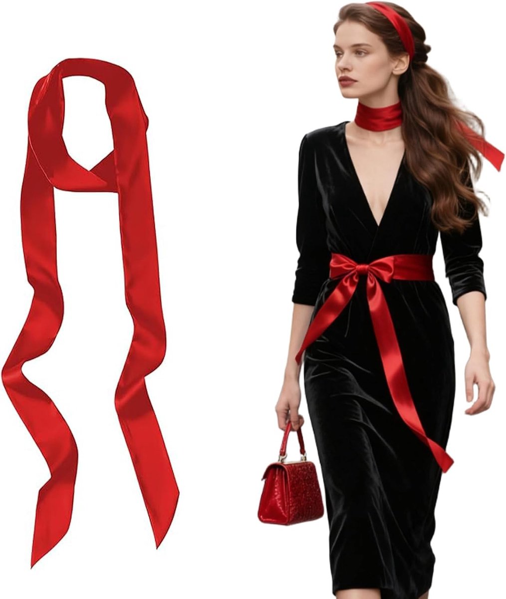 Elegante Satijnen Ceintuur voor Dames - 2 in 1 Tailleband voor Diverse Gelegenheden en Stijlvolle Outfits