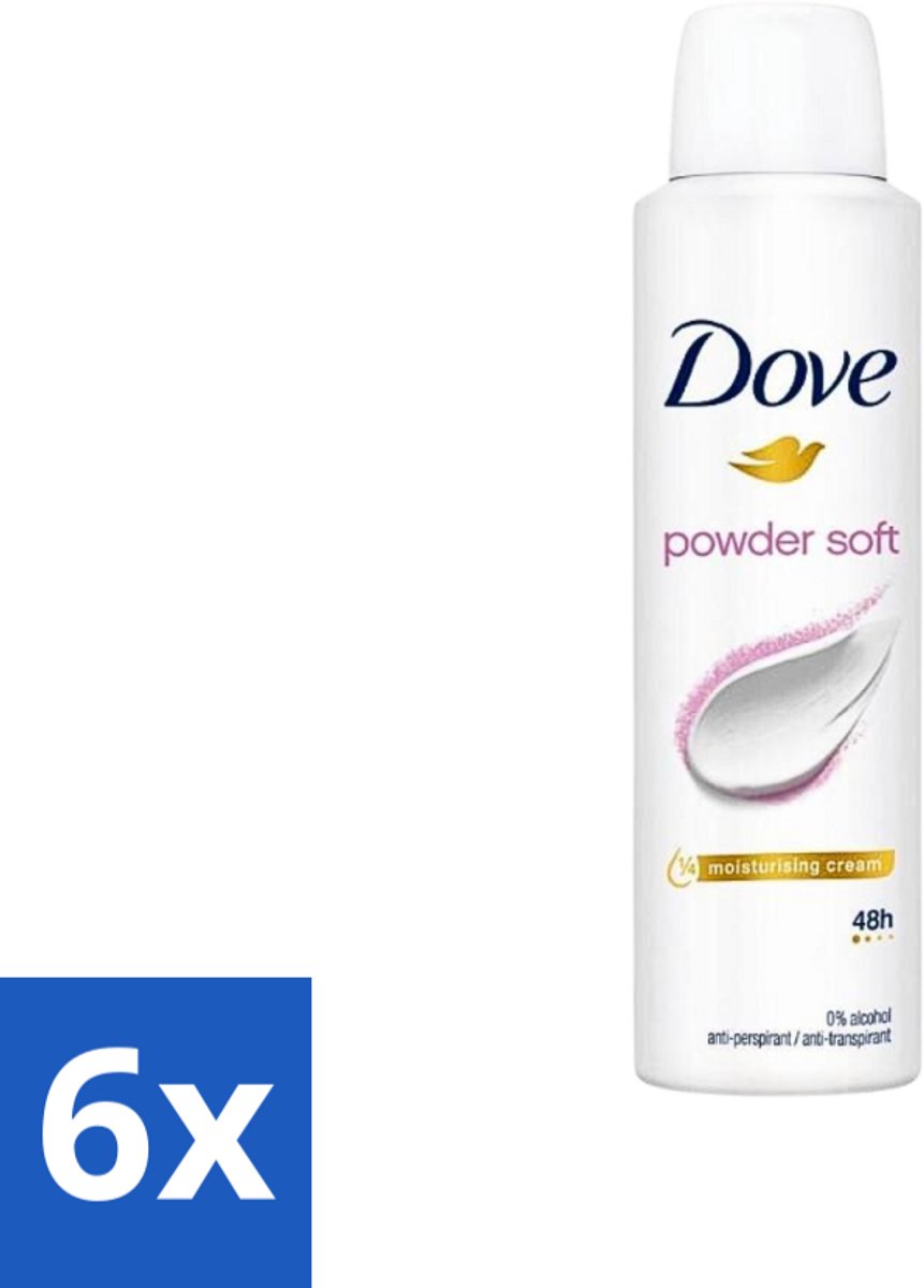 6 x Dove - Deospray - Powder Soft - 150 ml - Deodorant - Dove - Poederachtige Geur - Langdurige Bescherming - Alcoholvrij