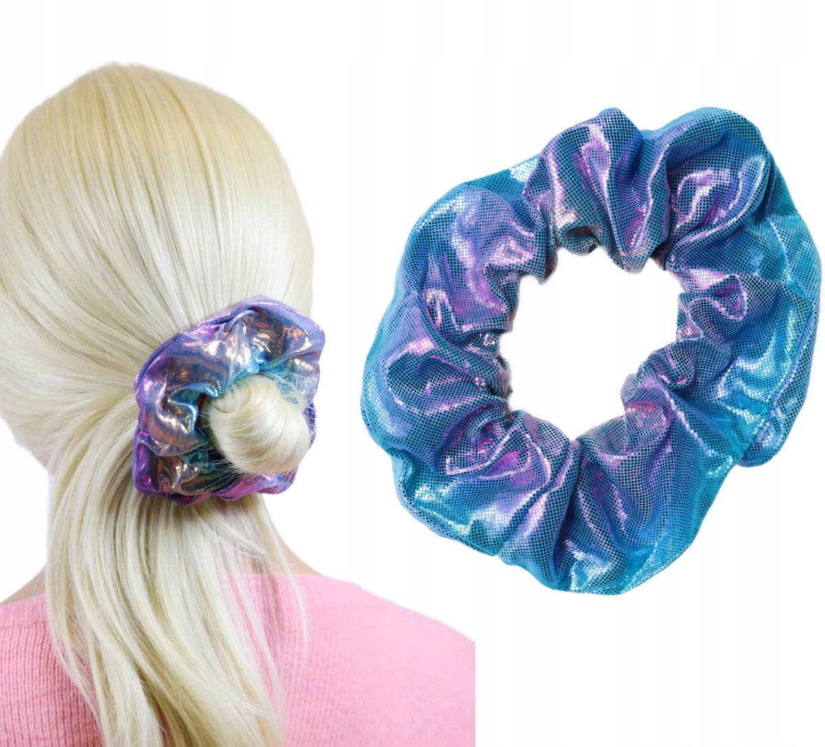 Zachte scrunchie haarband - materiaal badstof