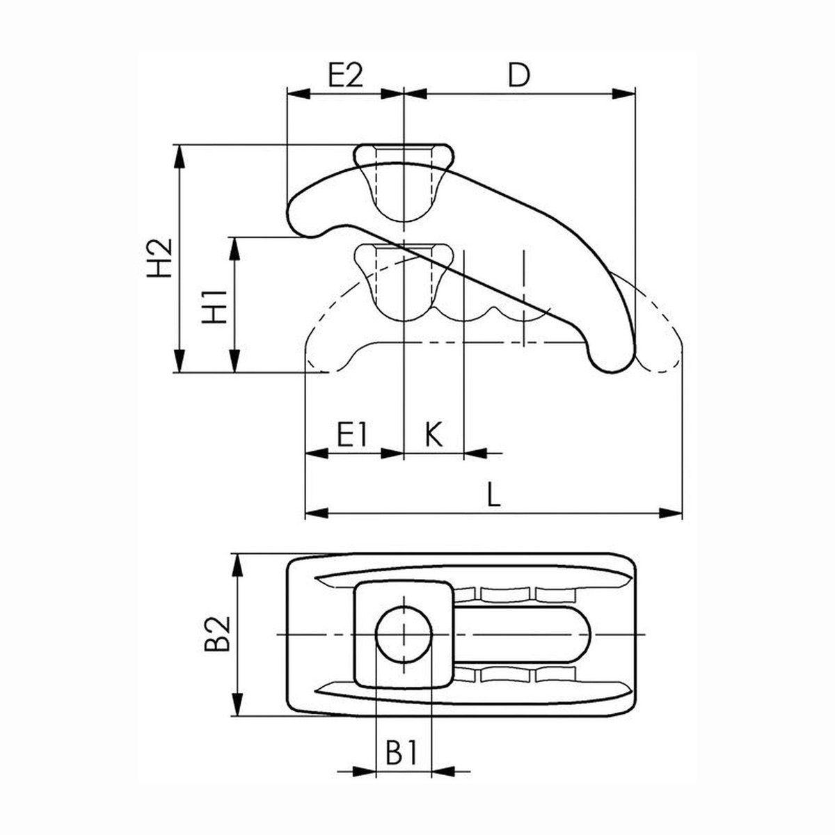 AMF Spanklauw Nr. 6313K maat 13 voor T-sleuf 12 + 14 mm - 73932