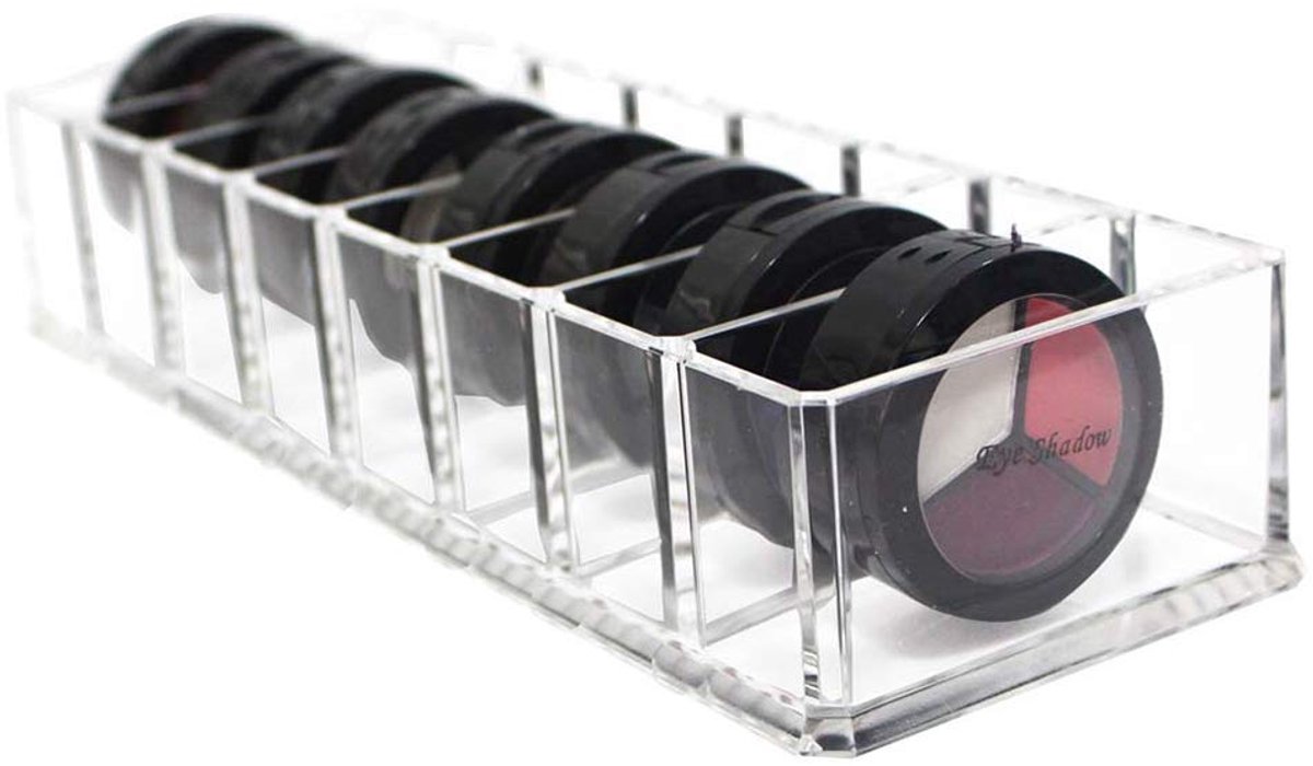 Elzusha - Make-up Organizer Acryl - Cosmetische Sieraden Doos voor Oogschaduw, Gezicht Poeder, Nail & Lipstick