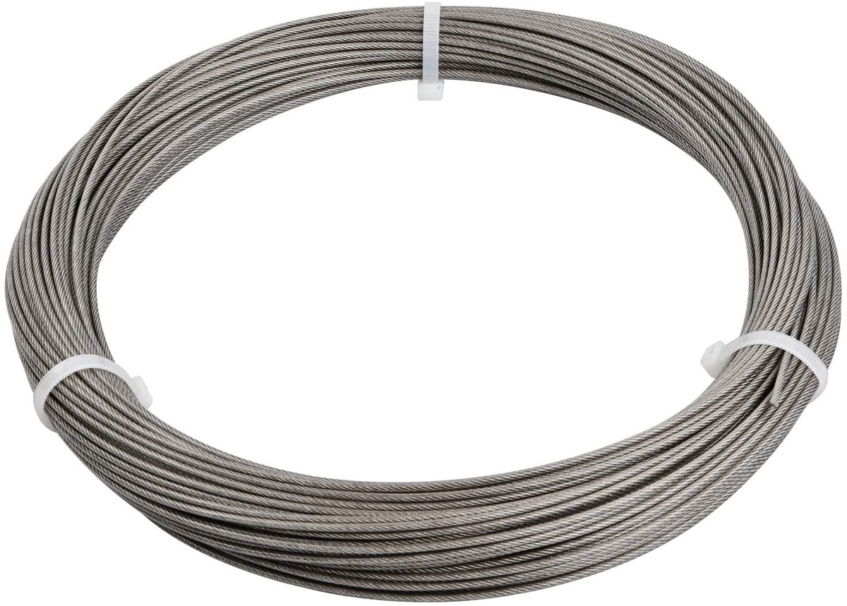 Elzusha - 50 m Roestvrij Stalen Staalkabel met PVC-omhulling