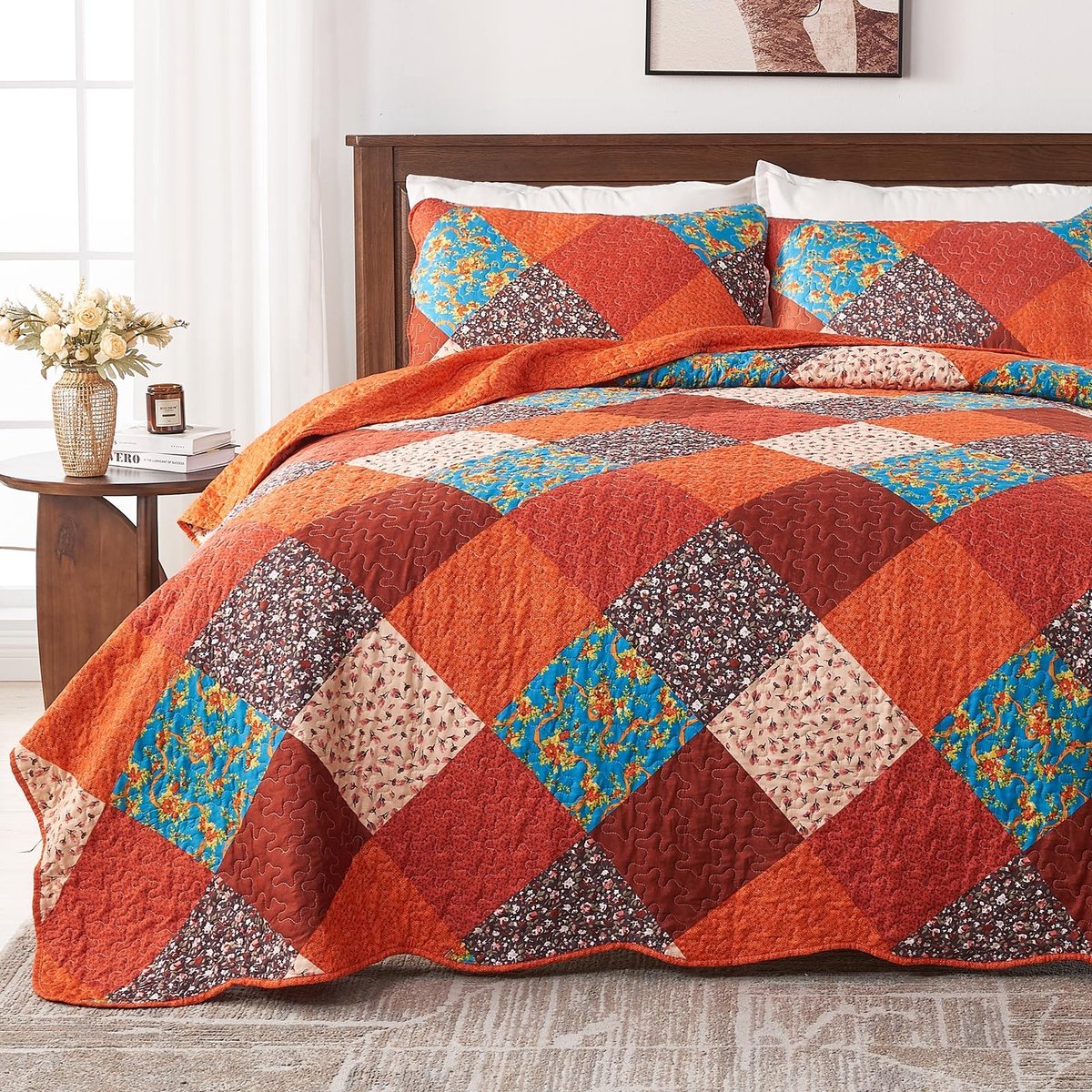 Elzusha - Gequilt Beddegoed Set - Patchwork - Multicolor