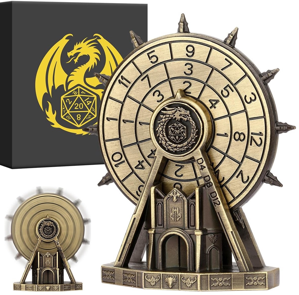 Elzusha - Ferris Wheel Dobbelsteen Spinner - Steampunk Game Set