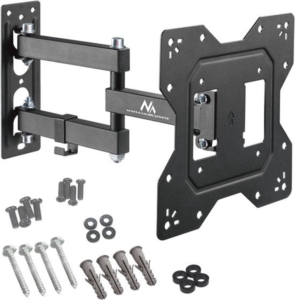 Universele muurbeugel voor tv's van 23-43 inch | VESA 200x200 | Maximaal draaggewicht 30 kg | Zwart