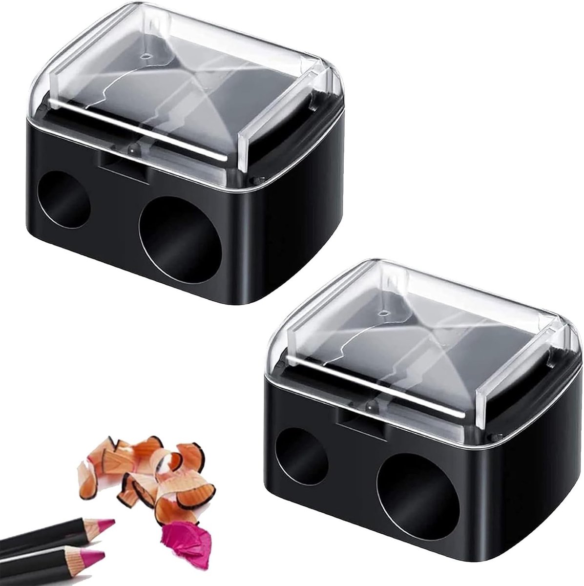 Beauty Pencil Sharpener Set voor Oogpotlood en Wenkbrauwpotlood, Gemakkelijk in Gebruik en Perfect voor Precisie Makeup