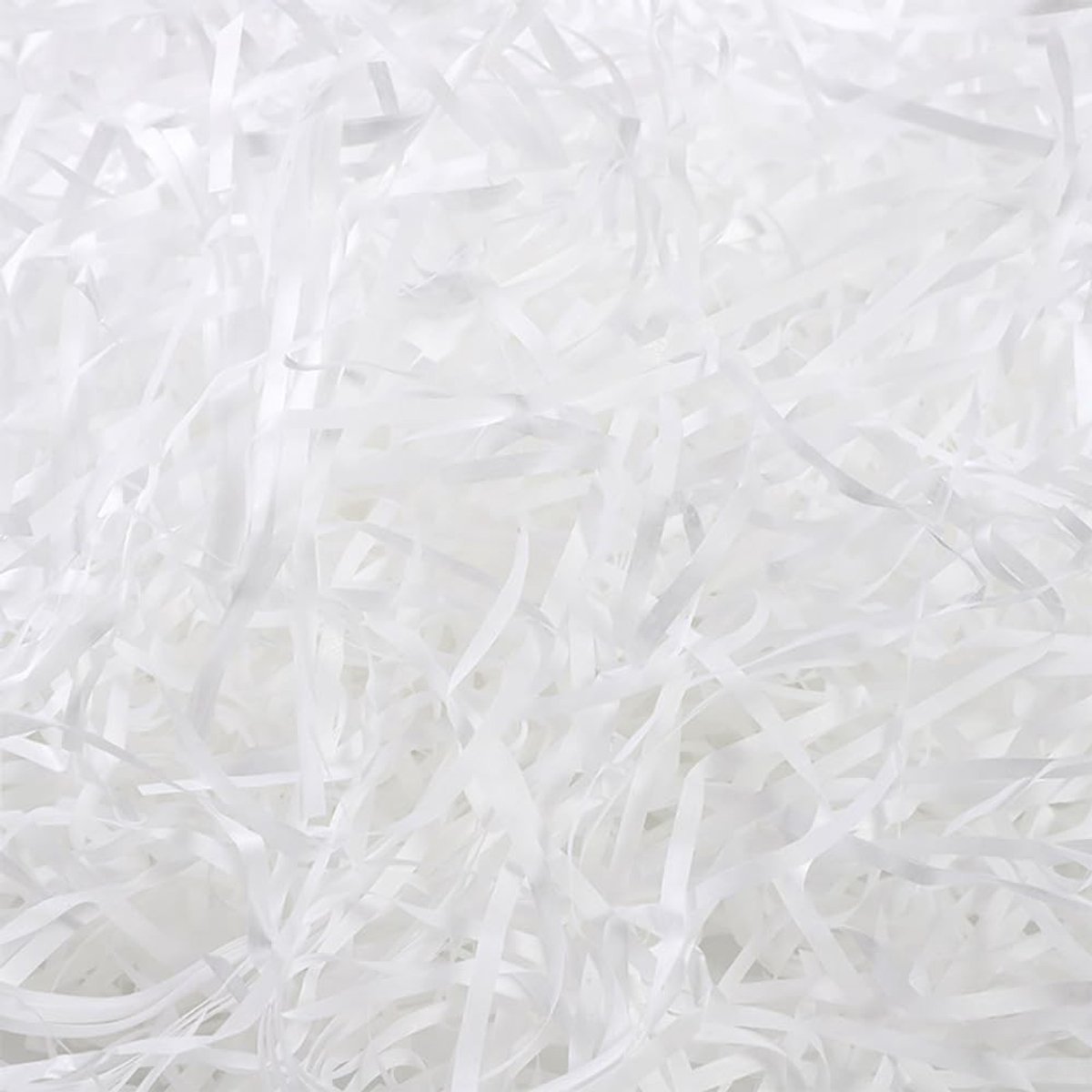 Shredded Tissue Paper voor DIY Party Hampers en Cadeauverpakking - Witte Raffia Vulmateriaal voor Decoratie en Bescherming van Zachte Cadeauboxen en Mandjes
