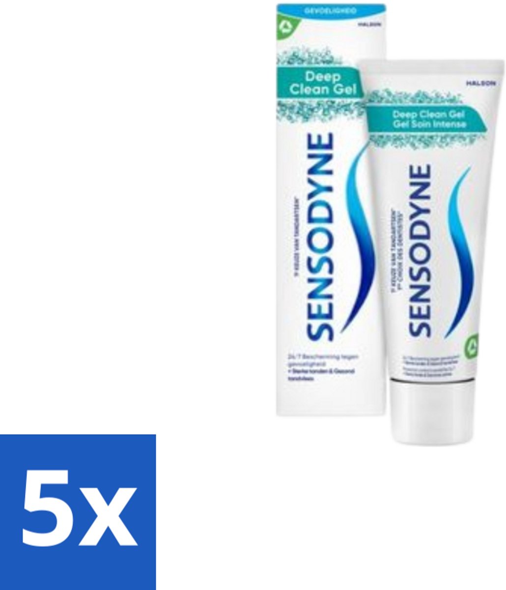Sensodyne Tandpasta Deep Clean Gel 75 ml - Bulkverpakking - 5 stuks