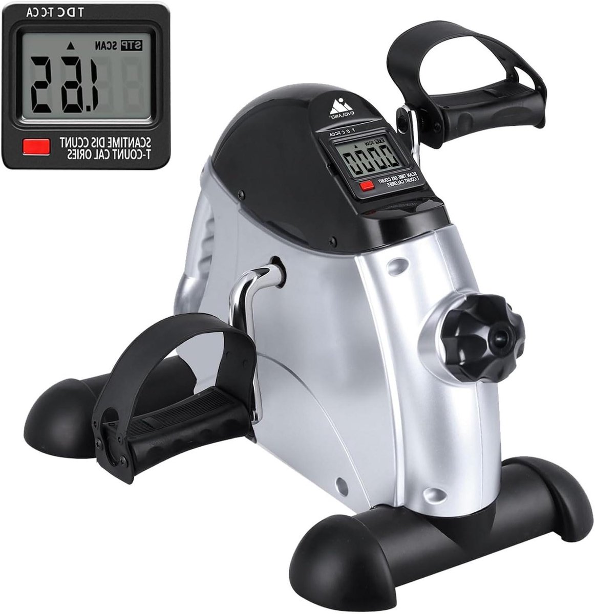Mini Hometrainer - Pedaltrainer Arm Been - Thuis Fitness - LCD Display - 39.5 cm - Zwart