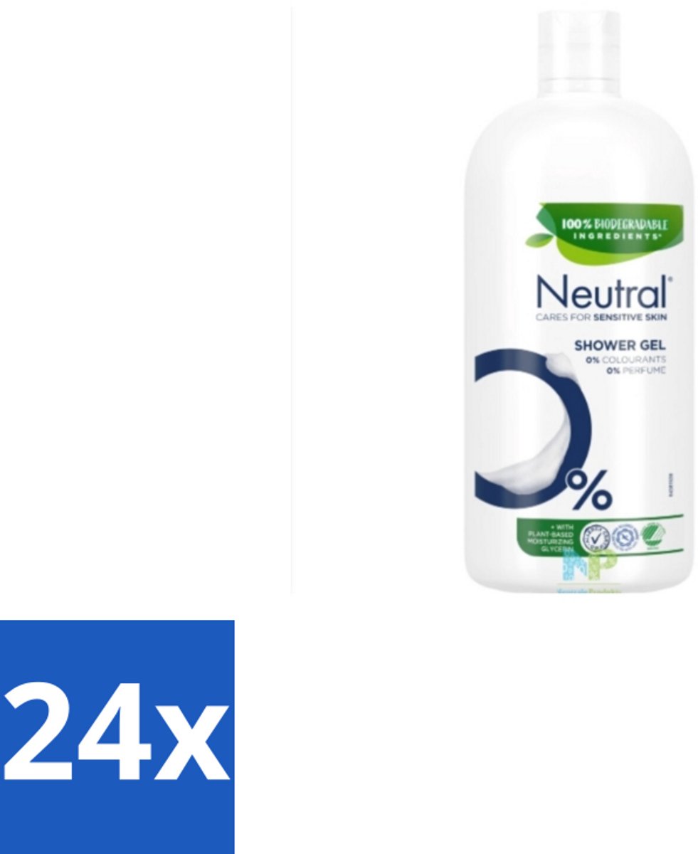 24 x Neutral – Douchegel – Sensitive Skin – 900 ml - Gevoelige Huid - Droge Huid - Parfumvrije Douchegel - Milde Douchegel - Huidverzorging