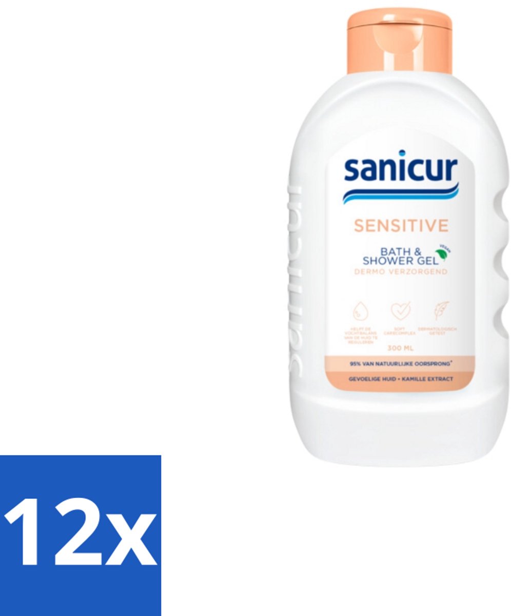 Sanicur Bath & Showergel Sensitive 300 ml - Voordeelverpakking - 12 stuks