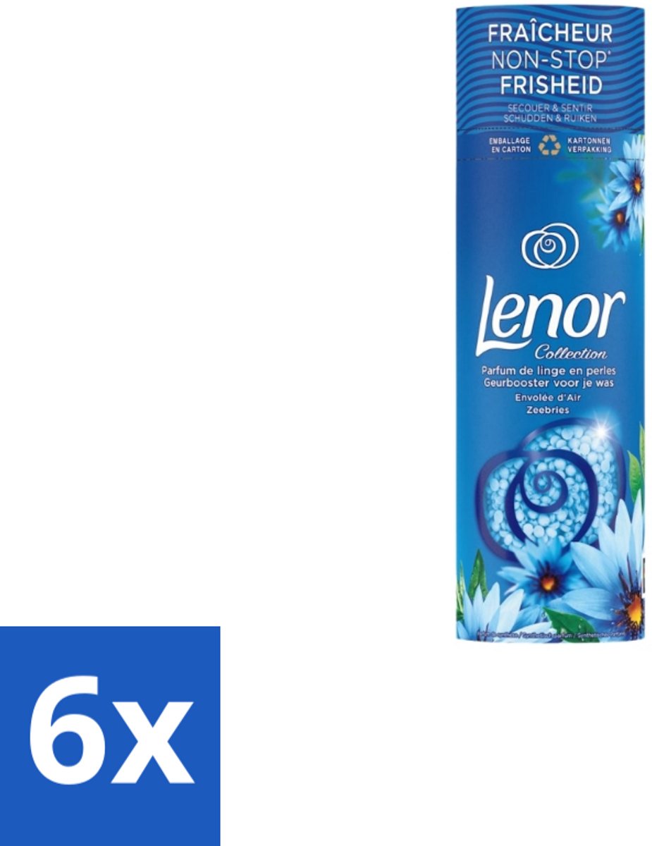 6 x Lenor – In-Wash Geurbooster – Zeebries – 19 wasbeurten - Zeebries Geur - Wasparfum - Wasgeur - Waskast - Wasmachine