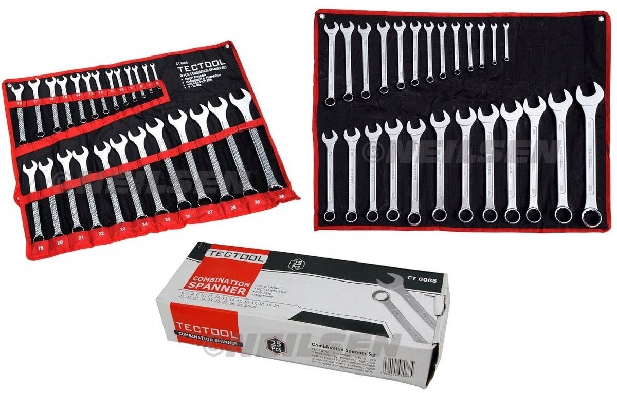 Neilsen Ringsleutel Set 6-32mm 25 Delig - Sterk & Veelzijdig