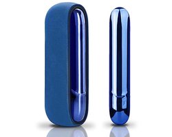 Beschermhoes voor IQOS 3/3 Duo | Zachte silicone cover met magnetisch frontpaneel en zijhoes | Donkerblauw
