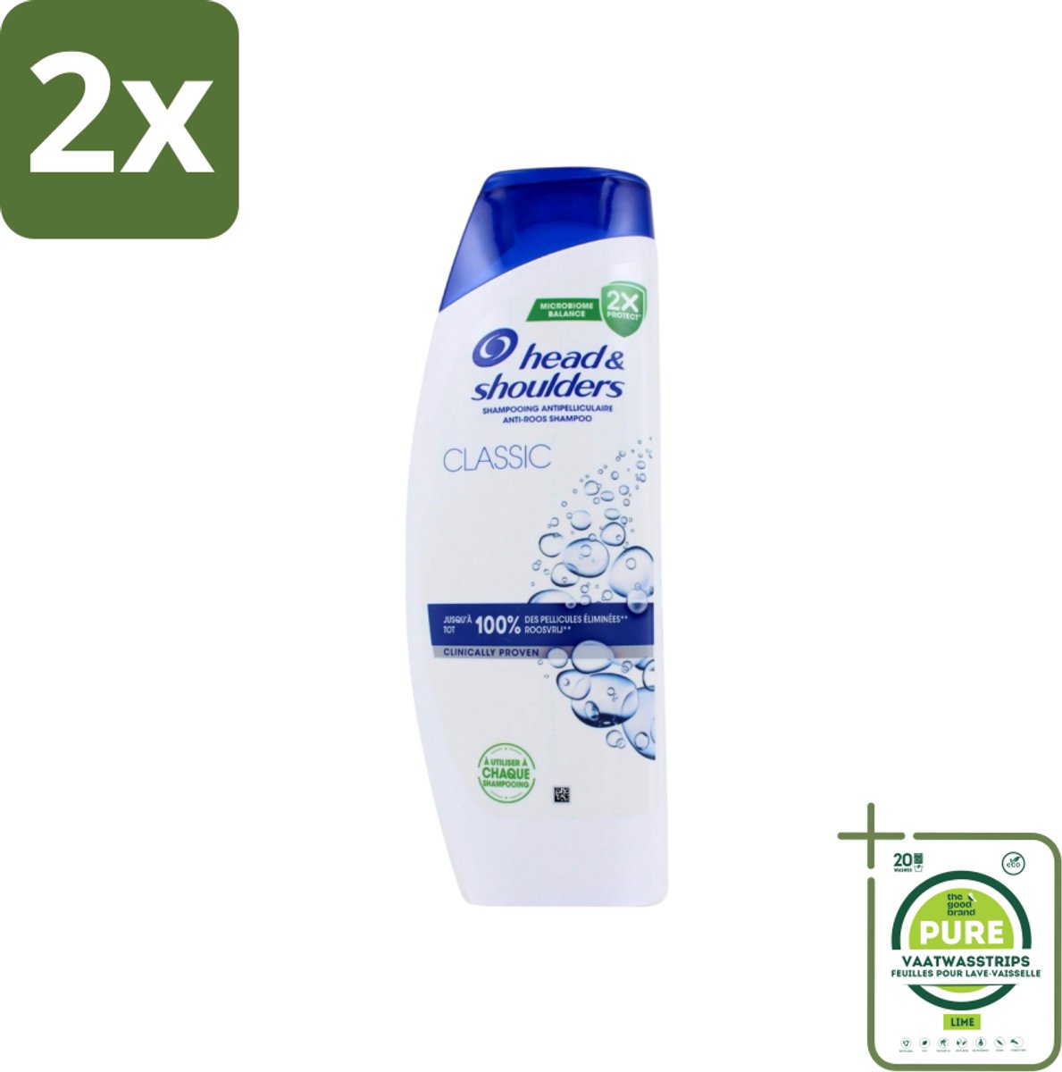 Head & Shoulders - Anti-Roos Shampoo - Classic - 400 ml - Voordeelverpakking - 2 stuks - Roos shampoo - Anti-roos shampoo
