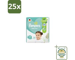 25 x Pampers – Luiers – Active Baby Dry Maat 7 – 30 Luiers - Grootverpakking - Luiers Voor Baby - Droge Huid - Comfortabele Luiers - Langdurige Droogheid - Peuters Luiers