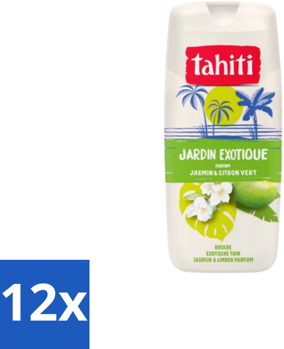 Tahiti – Douchegel – Exotische Tuin Jasmijn & Limoen - 315 ml - Voordeelverpakking - 12 stuks
