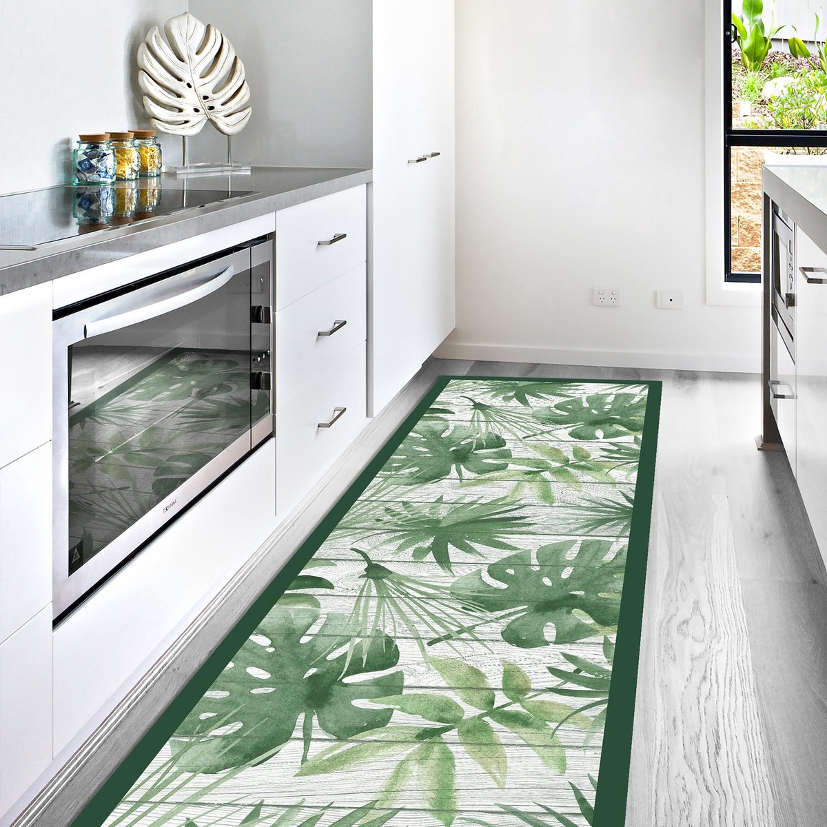 CREARREDA Vinyltapijt voor keuken en badkamer, antislip, wasbaar, modern Italiaans design, waterdicht, decoratief - ShopVlot