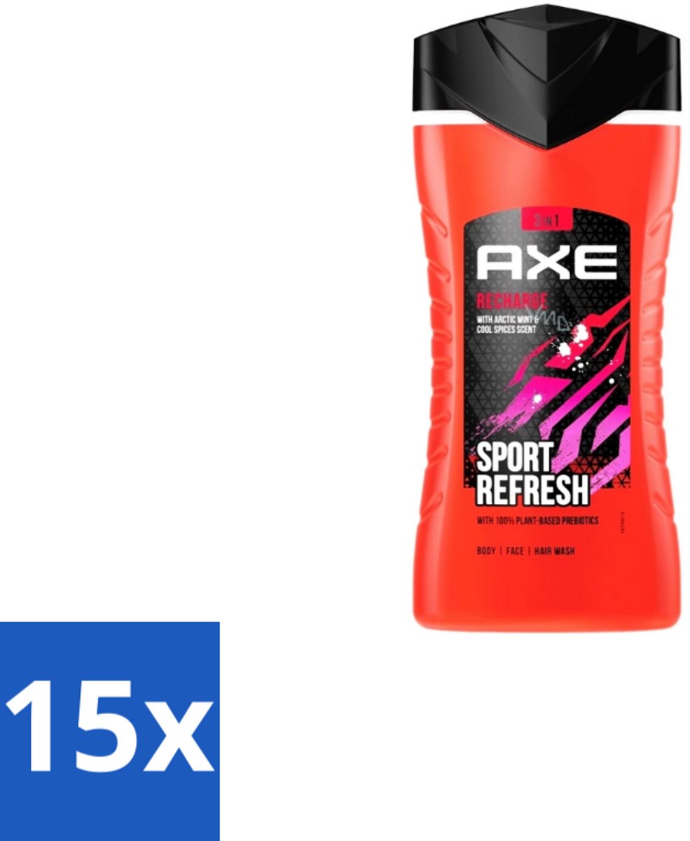 AXE – Douchegel – Sport Refresh – 250 ml - Bulkverpakking - 15 stuks
