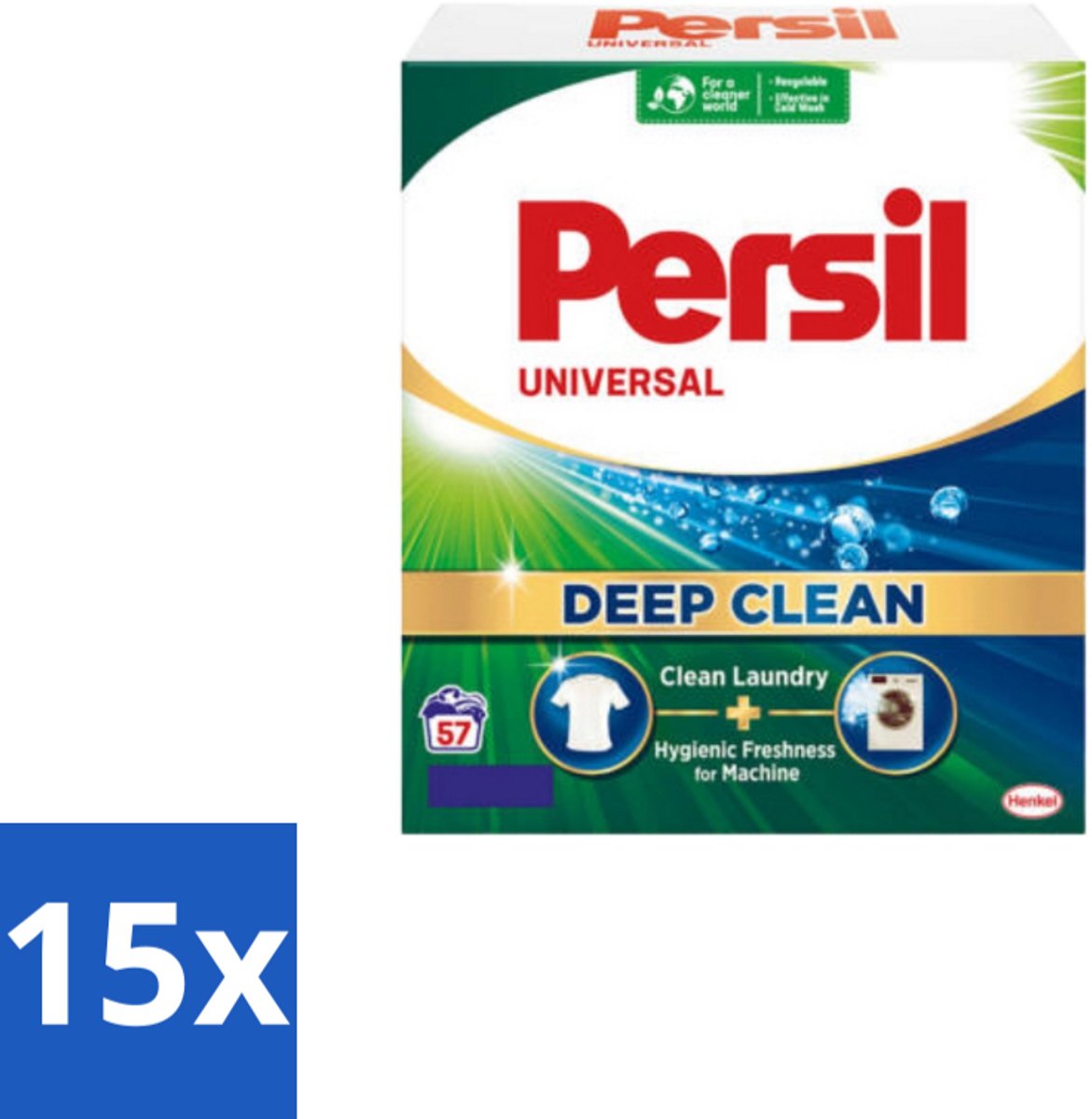 Persil – Waspoeder – Witte Was - 57 Wasbeurten - Bulkverpakking - 15 stuks