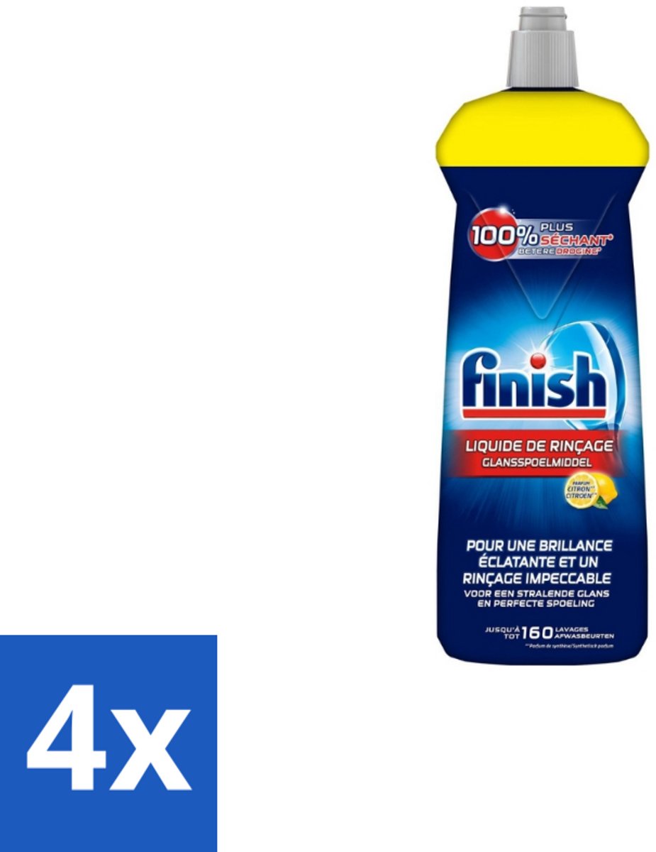 Finish – Glansspoelmiddel – Citroen – 800 ml - Voordeelverpakking - 4 stuks